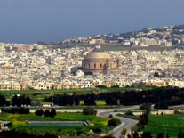 Vista de Mosta desde Mdina