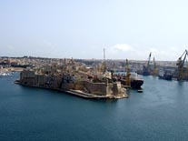 Vista de Senglea desde los Upper Barrakka Gardens